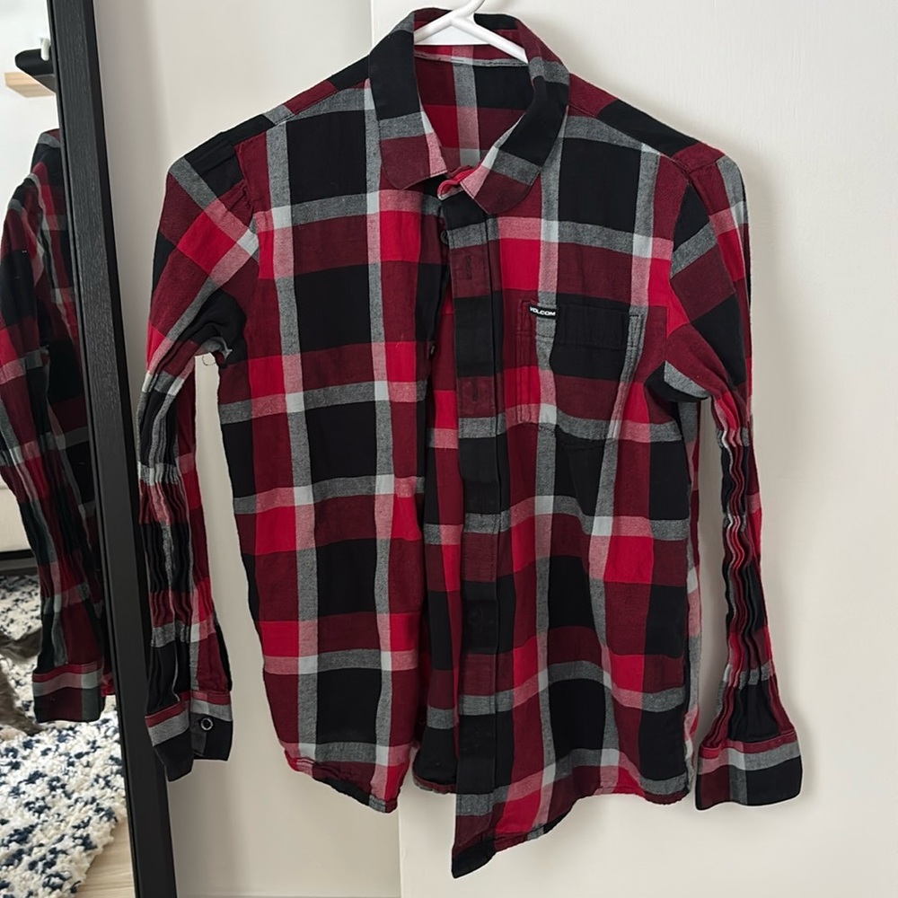 Volcom boys flannel shirt, size 10